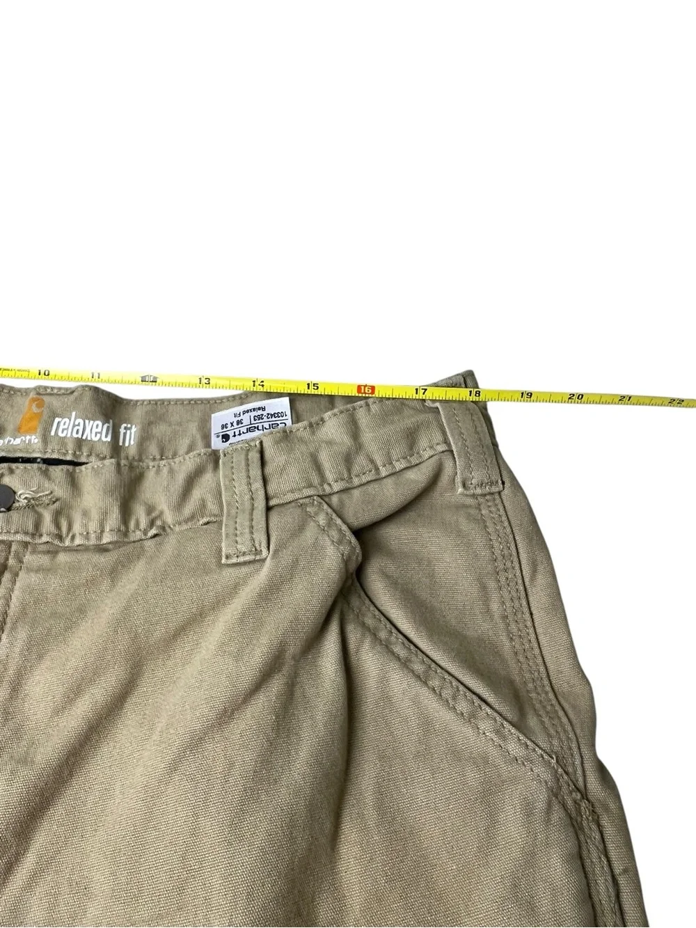 Carhartt Canvas 36X36 Lined Tan Mens Work/Outdoor Gorpcore Pants